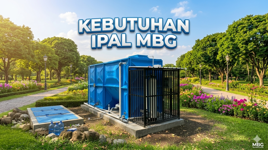 kebutuhan IPAL MBG limbah dapur kapasitas besar dengan grease trap dan bak pengendap