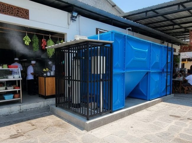 komponen IPAL dapur MBG lengkap dengan alur pengolahan limbah sederhana