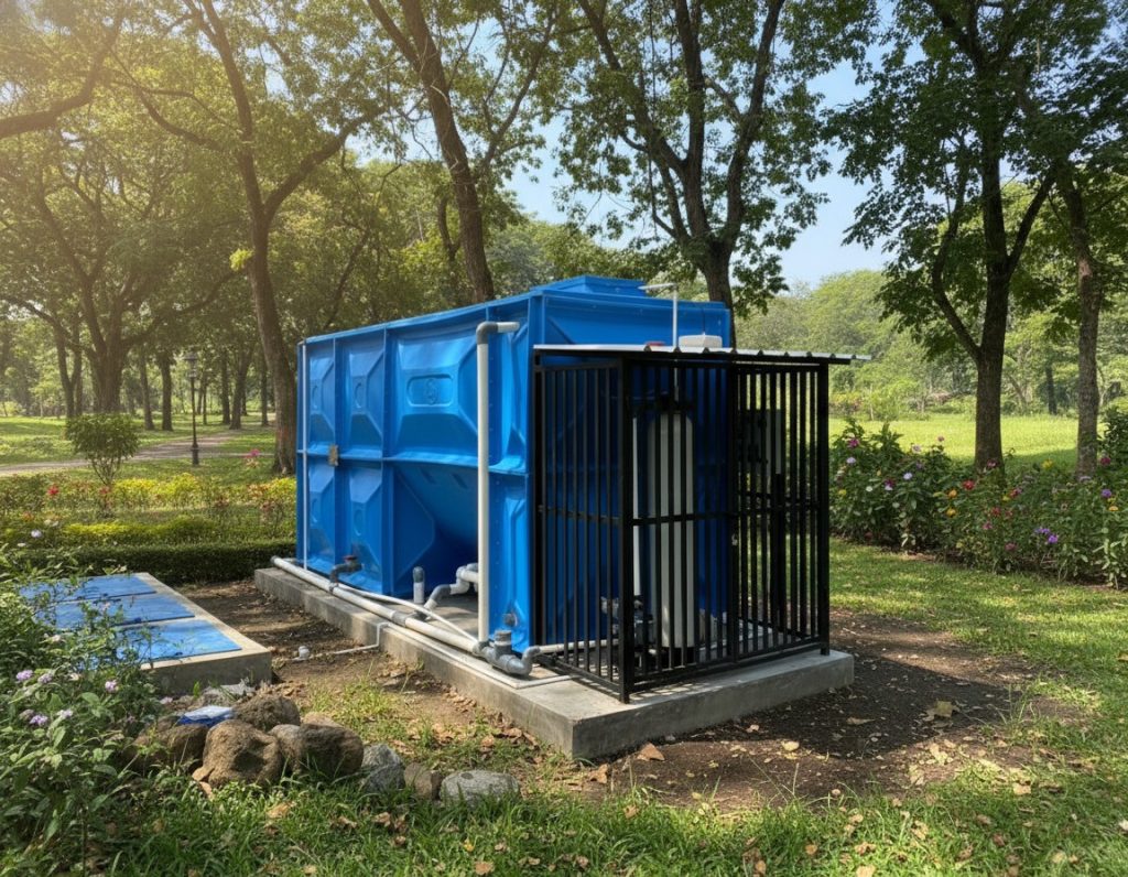 Sanitasi IPAL MBG untuk menjaga kualitas air buangan dapur dengan sistem pemisah minyak dan pengendapan limbah